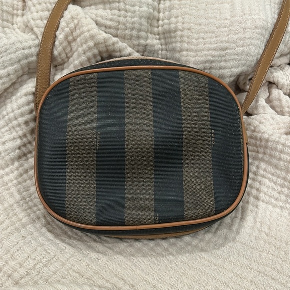 Authentic Vintage Pecan Stripe Fendi **flaws** - Picture 8 of 9